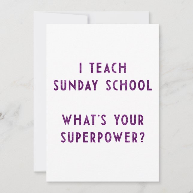 Ik heb de zondagsschool geleerd wat je Superpower  (Voorkant)