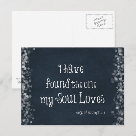 Ik heb degene gevonden die mijn ziel houdt van bij briefkaart (Voorkant / Achterkant)
