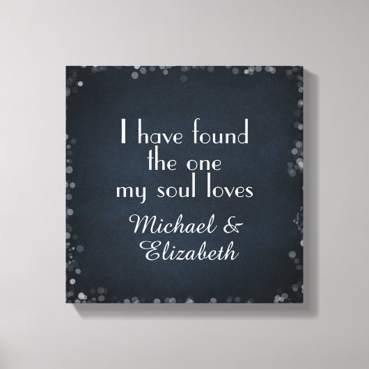 Ik heb degene gevonden die mijn ziel liefheeft met canvas afdruk (Voorkant)
