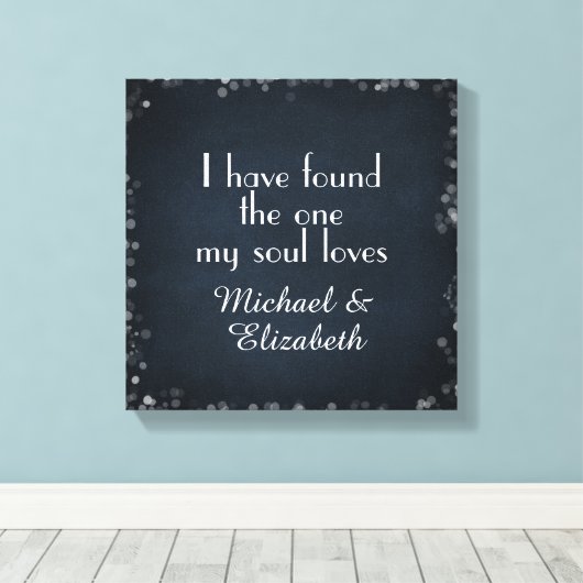 Ik heb degene gevonden die mijn ziel liefheeft met canvas afdruk (Insitu (Houten vloer))