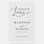 Ik heb degene gevonden van wie mijn ziel houdt! sc acryl bord (Voorkant)