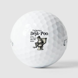 Ik heb Déjà Poo omdat ik deze kikker al eens gehoo Golfballen