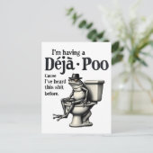 Ik heb Déjà Poo omdat ik deze kikker heb gehoord Feestdagenkaart (Staand voorkant)