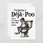 Ik heb Déjà Poo omdat ik deze kikker heb gehoord Feestdagenkaart (Voorkant / Achterkant)