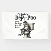 Ik heb Déjà Poo omdat ik deze kikker heb gehoord Spandoek (Horizontaal)