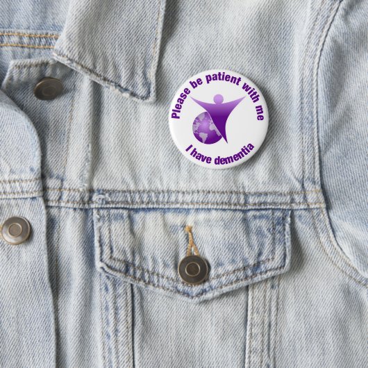 Ik heb Dementia Paarse Angel Support Button Badge (In situ)