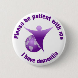Ik heb Dementia Paarse Angel Support Button Badge