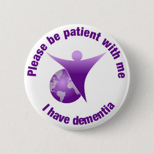 Ik heb Dementia Paarse Angel Support Button Badge