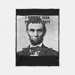 Ik heb Democraten Abe Lincoln niet gezien op 4 jul Fleece Deken