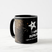 Ik heb Depressie_ Glitter en Spray Paint Mok (Voorkant links)