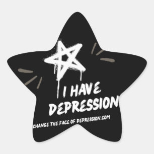 Ik heb Depressie Spray verf Ster Sticker