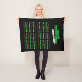 Ik heb depressie _Verander het gezicht van depress Fleece Deken