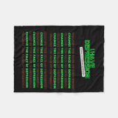 Ik heb depressie _Verander het gezicht van depress Fleece Deken (Voorkant (Horizontaal))