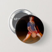 "Ik heb deze blauwe knop" Ronde Button 5,7 Cm (Voorkant /achterkant)