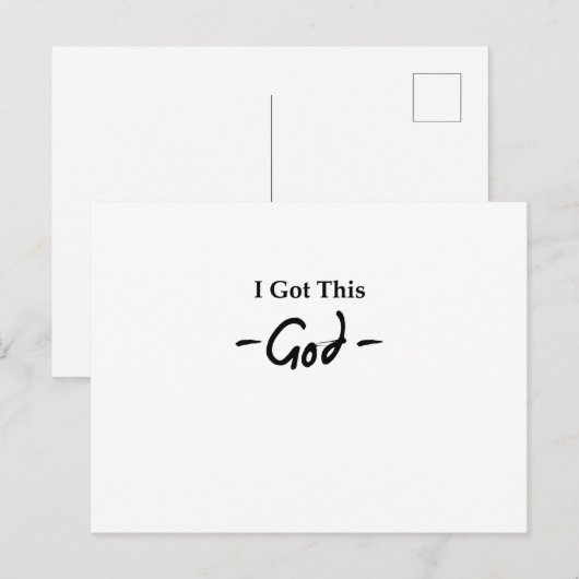 Ik heb deze Christelijke Jezus Briefkaart (Voorkant / Achterkant)