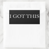 IK HEB DEZE grappige motivatie typografie Rechthoekige Sticker (Tas)