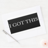 IK HEB DEZE grappige motivatie typografie Rechthoekige Sticker (Envelop)