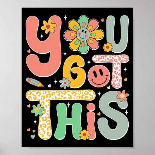 Ik heb deze testdag Groovy Motivatie Teacher S Poster (Voorkant)