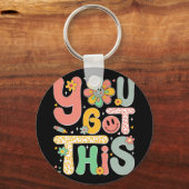 Ik heb deze testdag Groovy Motivatie Teacher S Sleutelhanger (Voorkant)