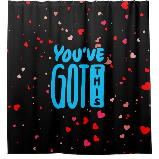 Ik heb deze typografie douchegordijn (Voorkant)