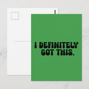Ik Heb Deze Zwarte Motivatie Quote Definitief Briefkaart