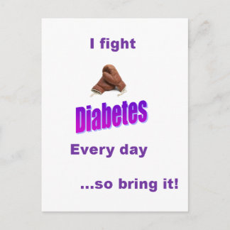 Ik heb Diabetes, Diabetes heeft me niet! Briefkaart