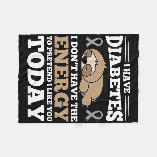 Ik heb diabetes die ik niet heb. fleece deken (Voorkant (Horizontaal))