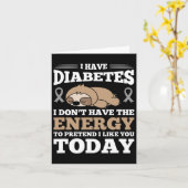 Ik heb diabetes die ik niet heb. kaart (Gele Bloem)