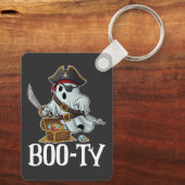 Ik heb die booty spookachtige piraat Halloween Sleutelhanger (Achterkant)