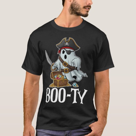 Ik heb die booty spookachtige piraat Halloween T-shirt (Voorkant)