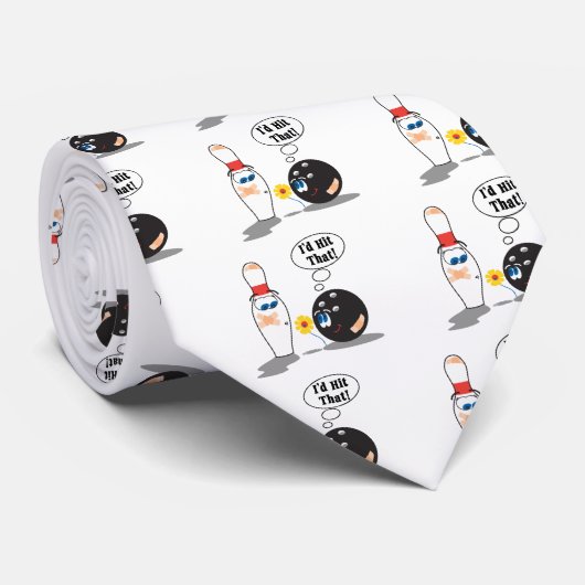 Ik heb die bowlingbal gevonden om te knallen. stropdas (Opgerold)