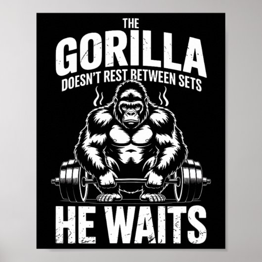 Ik heb die gorilla in mij bulk fase gym workout poster (Voorkant)