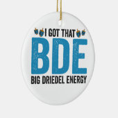 Ik heb die grote Dreidel Energy Grappige Joodse va Keramisch Ornament (Rechts)