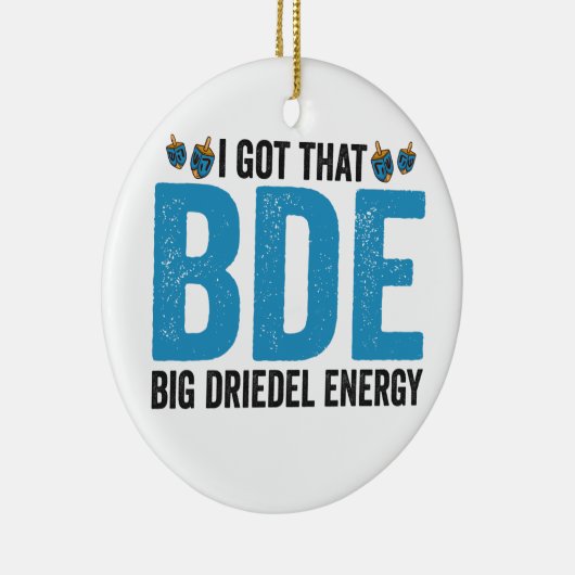 Ik heb die grote Dreidel Energy Grappige Joodse va Keramisch Ornament (Rechts)