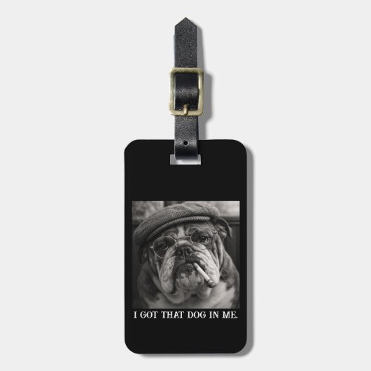 Ik Heb Die Hond In Me Aangepaste Grappige Hond Afb Bagagelabel (Voorkant verticaal)