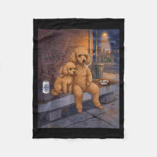 Ik Heb Die Hond In Me Funny Poodle Die Bier Drinkt Fleece Deken
