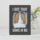 Ik Heb Die Hond In Me Funny Xray Hotdog 4 Juli Kaart (Staand voorkant)