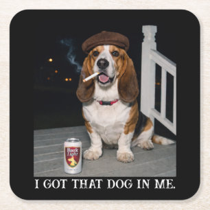 Ik Heb Die Hond In Me, Grappig Basset Hound Meme I Kartonnen Onderzetters