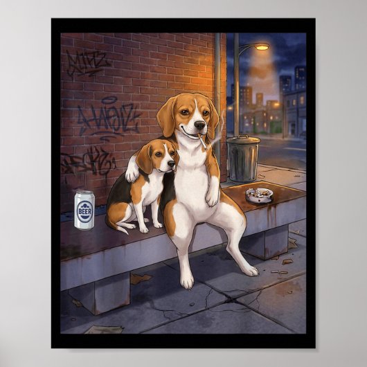 Ik Heb Die Hond In Me Grappige Beagle Die Bier Dri Poster (Voorkant)