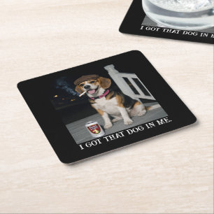 Ik Heb Die Hond In Me, Grappige Beagle Karakter Kartonnen Onderzetters