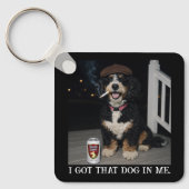 Ik Heb Die Hond In Me, Grappige Bernedoodle Meme Sleutelhanger (Voorkant)