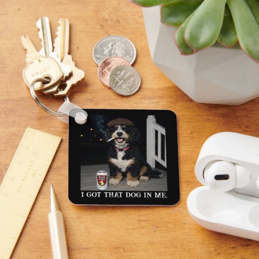 Ik Heb Die Hond In Me, Grappige Bernedoodle Meme Sleutelhanger (Bureau)