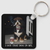 Ik Heb Die Hond In Me, Grappige Bernedoodle Meme Sleutelhanger (Achterkant)