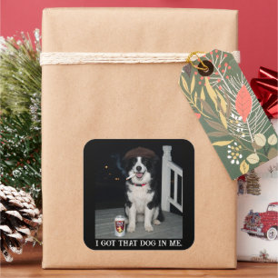 Ik Heb Die Hond In Me, Grappige Border Collie Meme Vierkante Sticker
