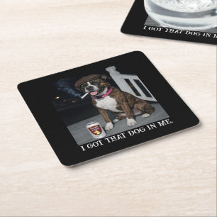 Ik Heb Die Hond in Me, Grappige Boxer Persoonlijkh Kartonnen Onderzetters