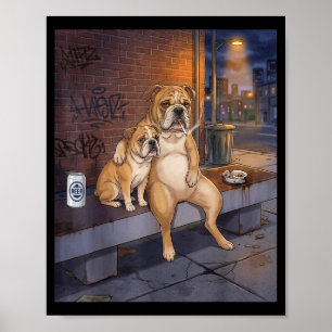 Ik Heb Die Hond In Me Grappige Bulldog Die Bier Dr Poster