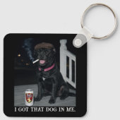 Ik Heb Die Hond In Me, Grappige Cane Corso Karakte Sleutelhanger (Achterkant)