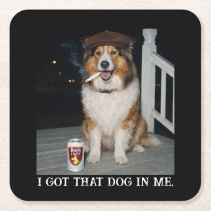 Ik Heb Die Hond In Me, Grappige Collie Meme Kartonnen Onderzetters