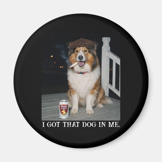 Ik Heb Die Hond In Me, Grappige Collie Meme Magneet (Voorkant)