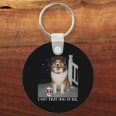 Ik Heb Die Hond In Me, Grappige Collie Meme Sleutelhanger (Achterkant)